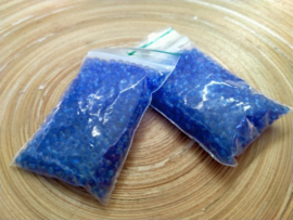 Kobalt blauwe rocailles of borduurkralen mix van 3 mm 20 gram