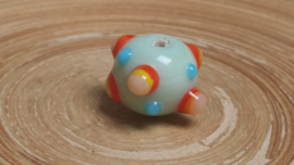 Vrolijke Lampwork bumpkraal in pastel tinten