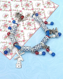 Delfts Blauwe Tube Armband