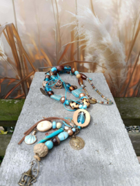 Bohemian glaskralen ketting