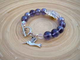 Vlinder armband met zware glasparels