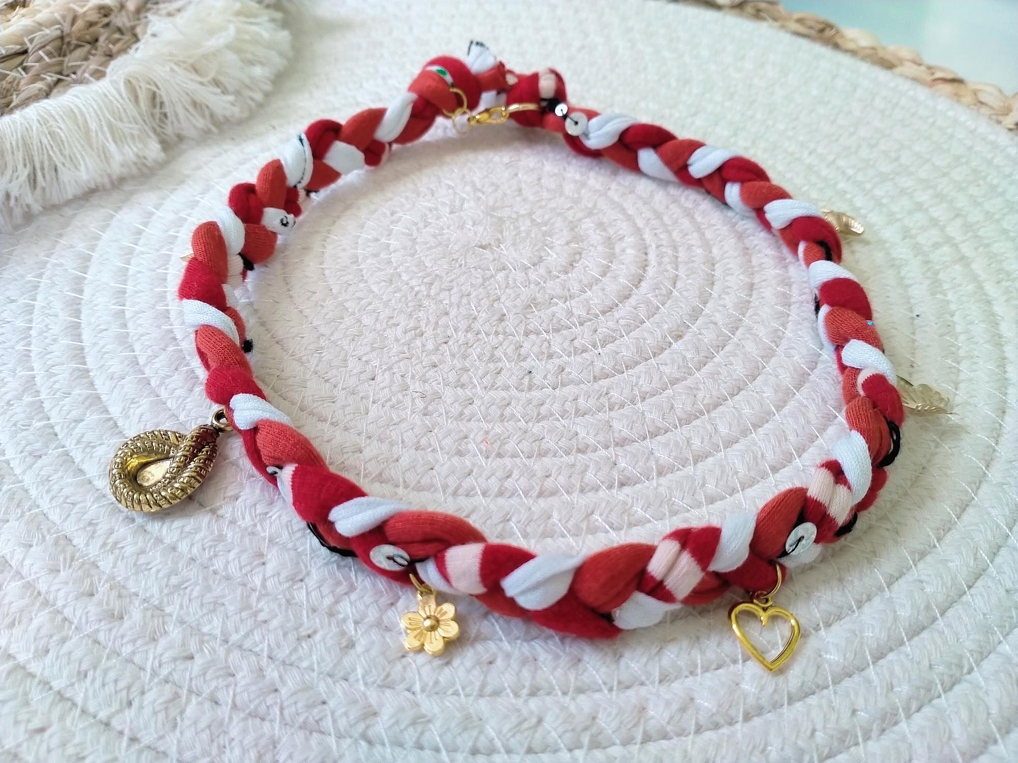Rood met witte Bandana