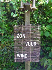 Tekstmat - Zon vuur wind