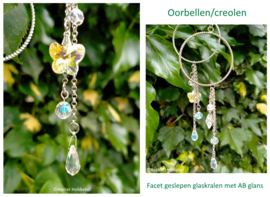 Creolen/oorringen met Swarovski/Preciosa