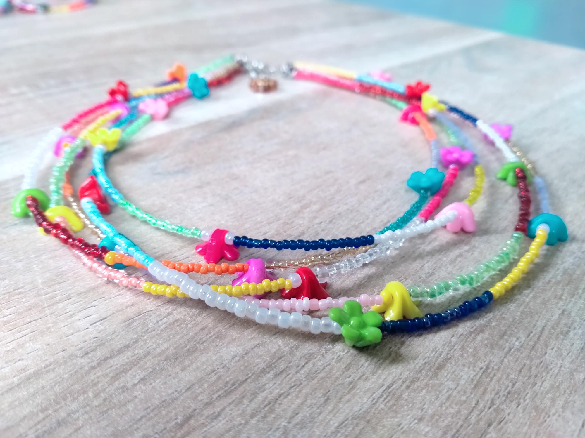 Multi rocailles en Miyuki ketting van 5 lagen