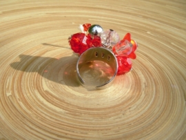 Ring met Swarovski en Acryl. Ringmaat 18.5