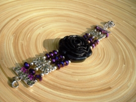 Armband met grote roos verdelers