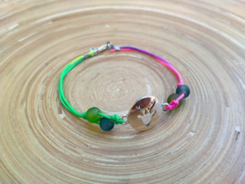 Rainbow Chamballa armbandje met herten connector