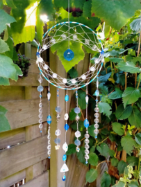 Blauw/transparante Suncatcher/dromenvanger