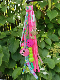 Bohemian tassel fuchsia & groen