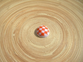 Stoere resin bal cabochon oranje 15 mm