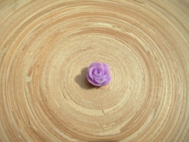 Resin cabochon roosje  lila 11 mm