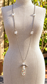 Ballchain ketting met crinkle beschermengel