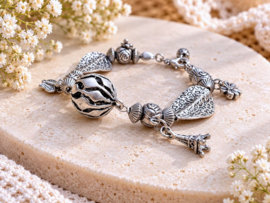 Zilverlook Armband met Bedels