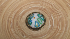 Brocante brads of splitpen in turquoise