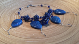 Blauwe wire ketting