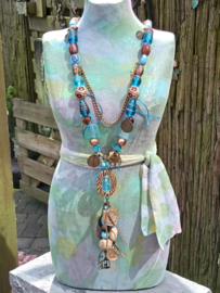 Bohemian glaskralen ketting