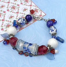 Delfts blauwe armband Hollandse kleuren