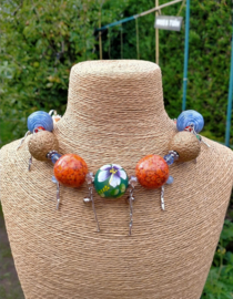 Seventies ketting in Multicolor aan sierlint