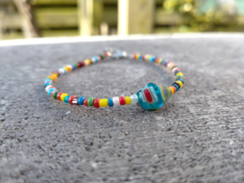 Millefiori rocailles armbandje