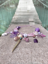Paarse waterval ketting