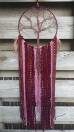 Dromenvanger tree of life bordeaux rood/old roze. Lengte 1.05 mtr. Maat M