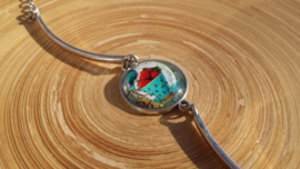 Bangle armband, afbeelding blauwe emmer