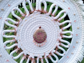 Ecru Shamballa dromenvanger in maat L