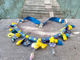 Blauw met gele polymeer ketting