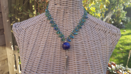 Chainmail ketting in blauw/groen
