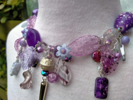 Paarse waterval ketting