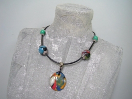 Ketting met Fimo-en Millefiori