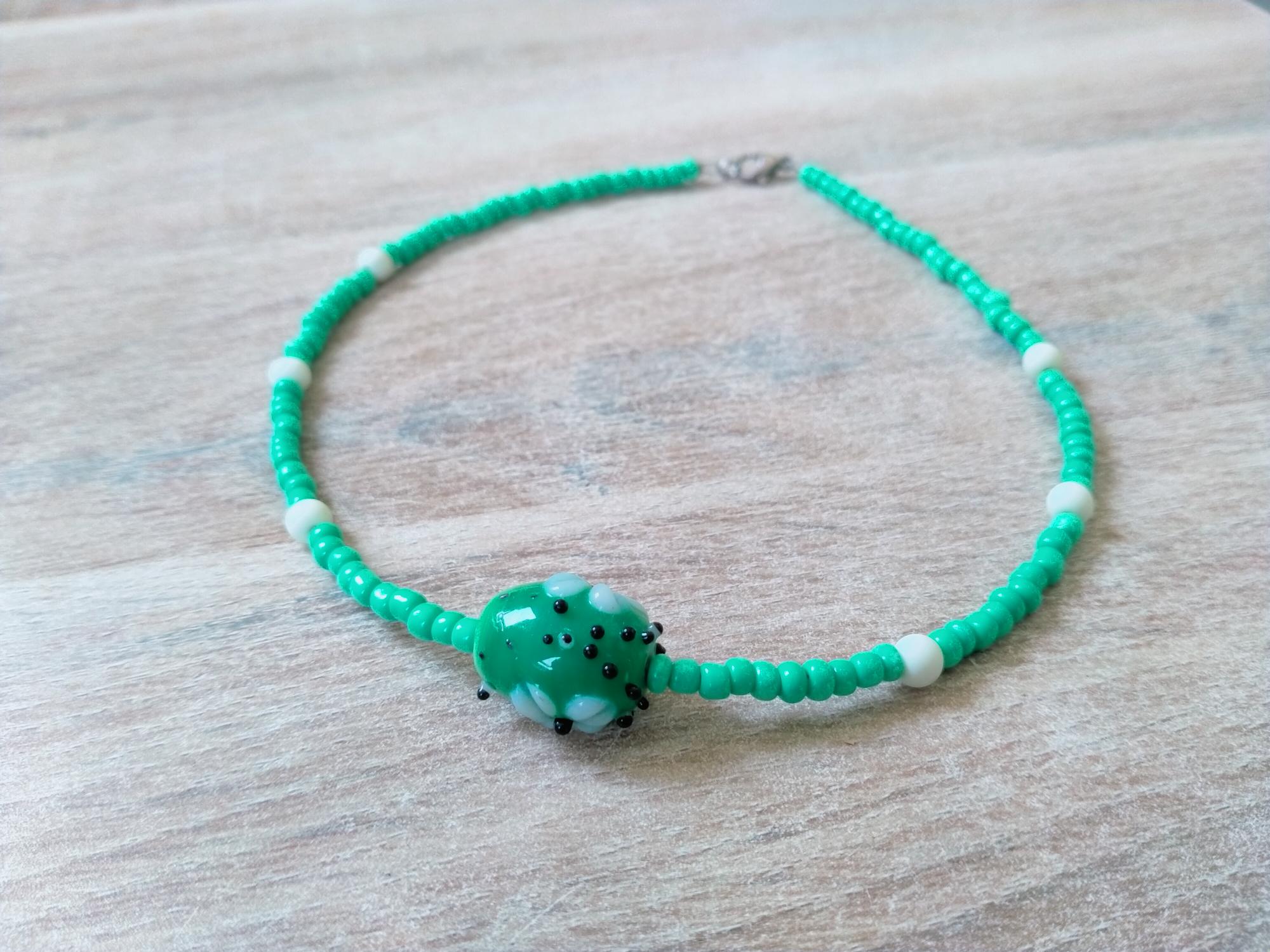 Groene bloem Choker