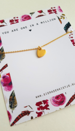 Ketting met Kaartje "Heart Of Gold"