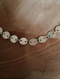 Choker Ketting "Multi Disk" Zilver of Goud