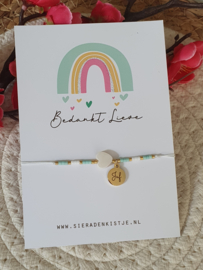 Cadeautje voor Juf "Liefde Voor De Juf" - Keuze Uit Veel Kleuren En Kaartjes