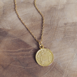 Subtiele Munt Ketting "A Penny For Your Thoughts"
