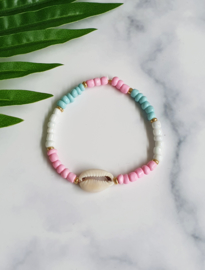 Schelp Armband "Pastel Seashell"