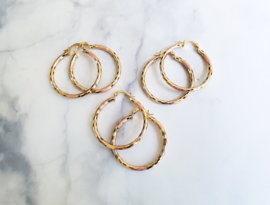 Oorringen "Pretty Pastel Hoops" Goud