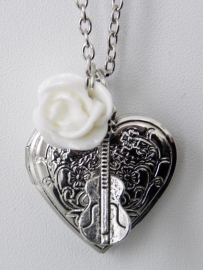 Medaillon Ketting "Music Was My First Love"