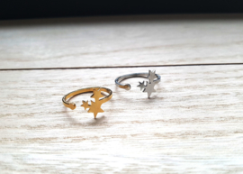 Ster Ring "Three Stars" Stainless Steel