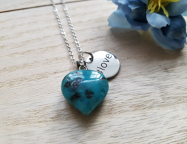 Natuursteen Ketting "#love"