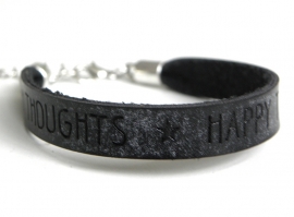 Tekst Armband "Happy Thoughts"