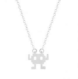 Ketting "Space Invaders" Silver Plated