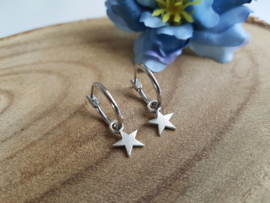 Ster Oorbellen "Baby, You're A Star" Zilver