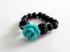 Ring "Sea Blue Rose"