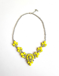 Statement Ketting "Yellow Flower" Geel