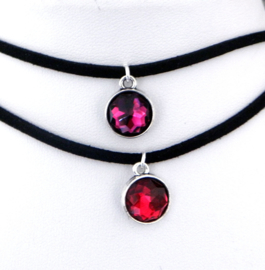 Choker Ketting "Red Stone"