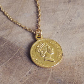 Subtiele Munt Ketting "A Penny For Your Thoughts"