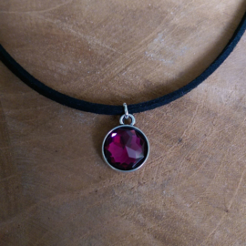 Choker Ketting "Purple Stone"